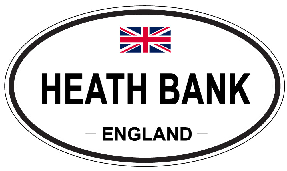 HEATH BANK, ENGLAND - Oval Sticker
