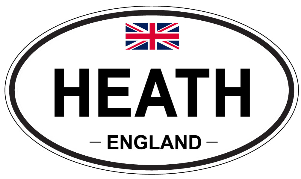 HEATH, ENGLAND - Oval Sticker