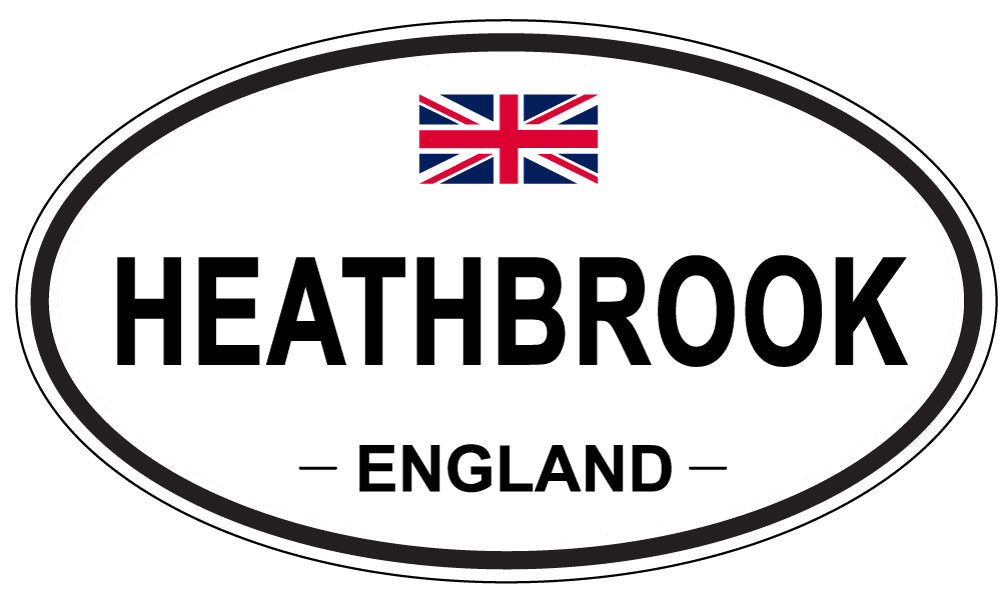 HEATHBROOK, ENGLAND - Oval Sticker
