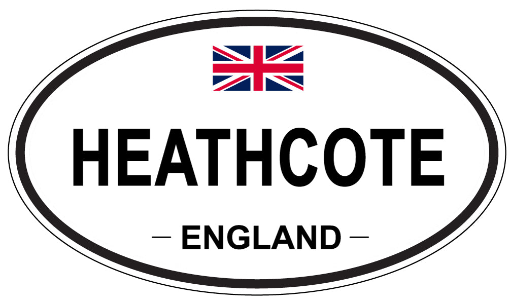 HEATHCOTE, ENGLAND - Oval Sticker