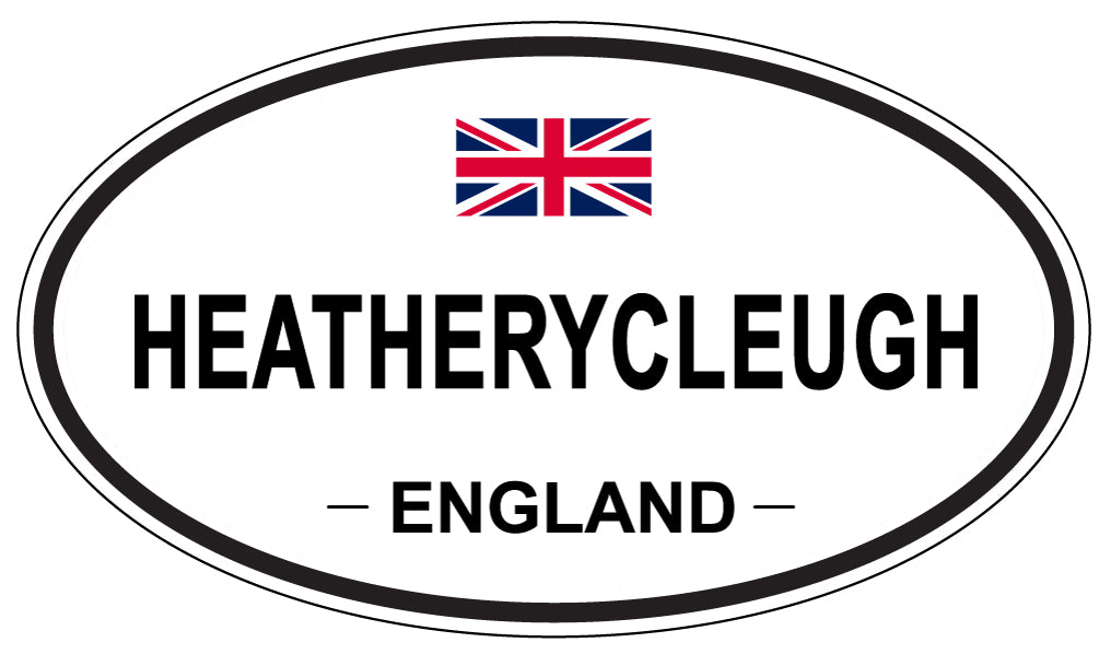 HEATHERYCLEUGH, ENGLAND - Oval Sticker