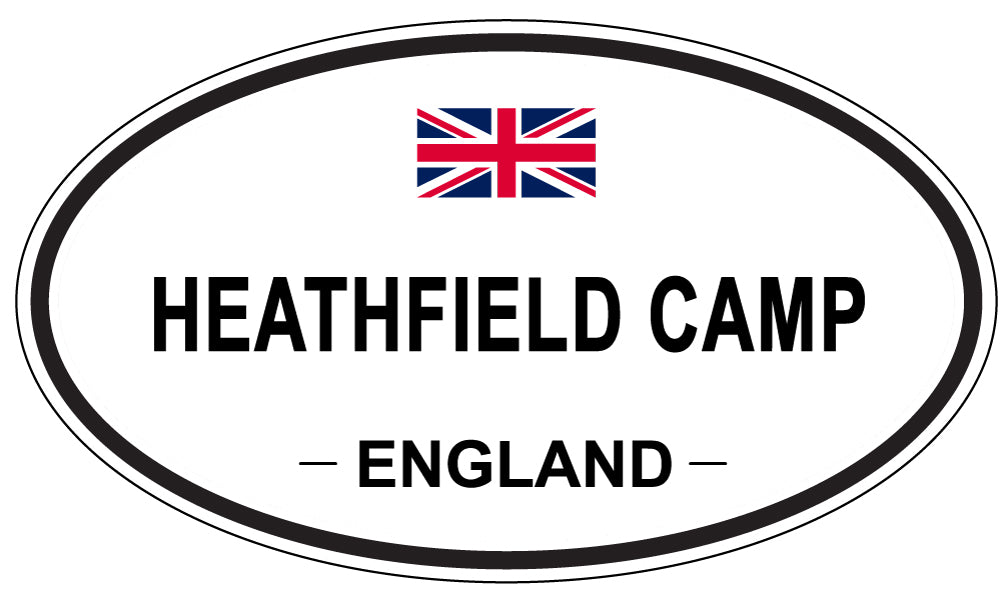 HEATHFIELD CAMP, ENGLAND - Oval Sticker