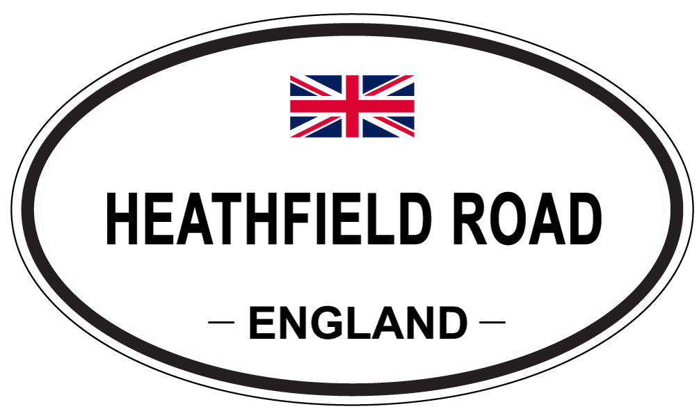 HEATHFIELD ROAD, England - Oval Magnet