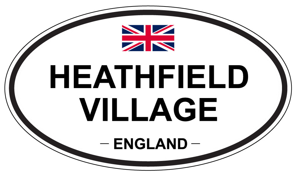 HEATHFIELD VILLAGE, England - Oval Magnet