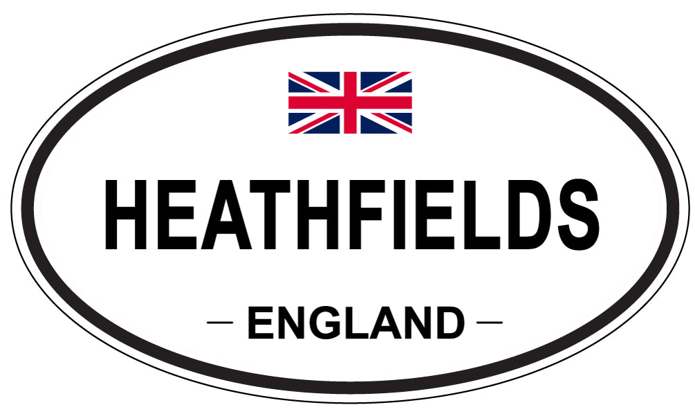 HEATHFIELDS, ENGLAND - Oval Sticker