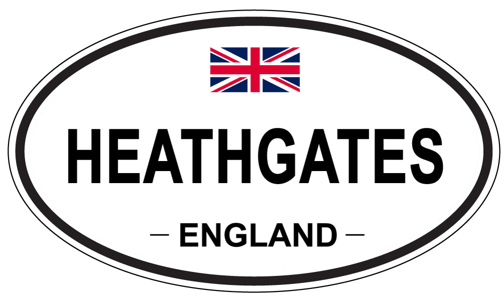 HEATHGATES, ENGLAND - Oval Sticker