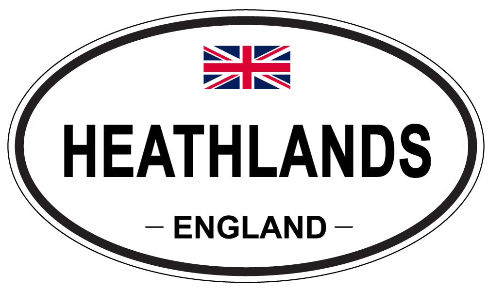 HEATHLANDS, ENGLAND - Oval Sticker