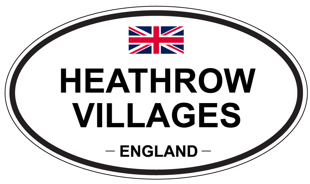 HEATHROW VILLAGES, England - Oval Magnet