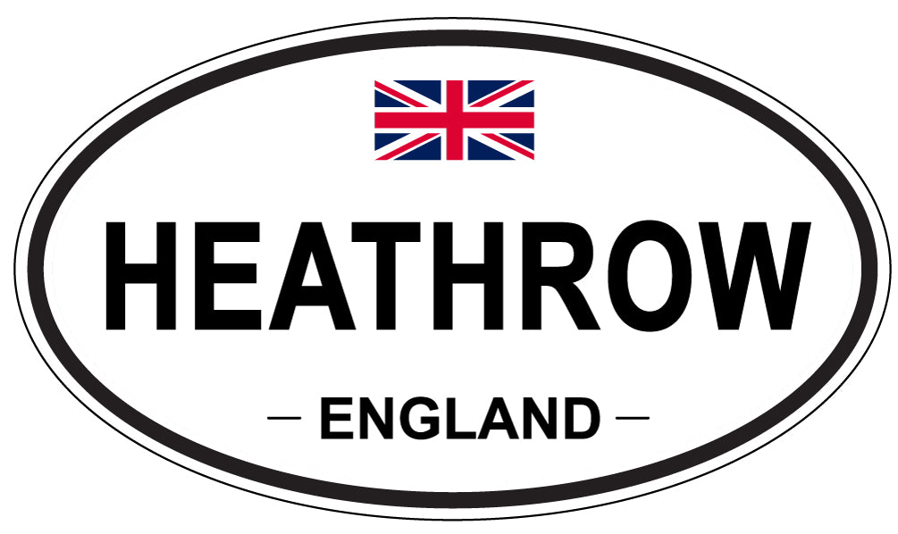 HEATHROW, ENGLAND - Oval Sticker