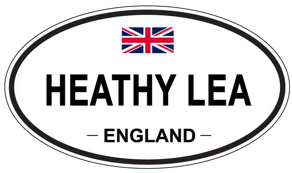 HEATHY LEA, ENGLAND - Oval Sticker