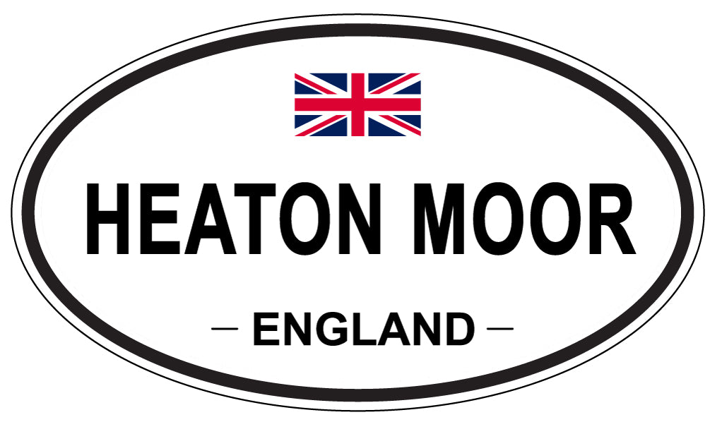 HEATON MOOR, ENGLAND - Oval Sticker