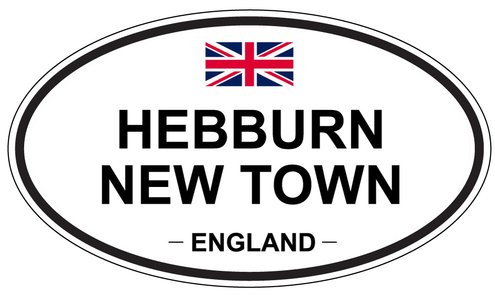 HEBBURN NEW TOWN, ENGLAND - Oval Sticker