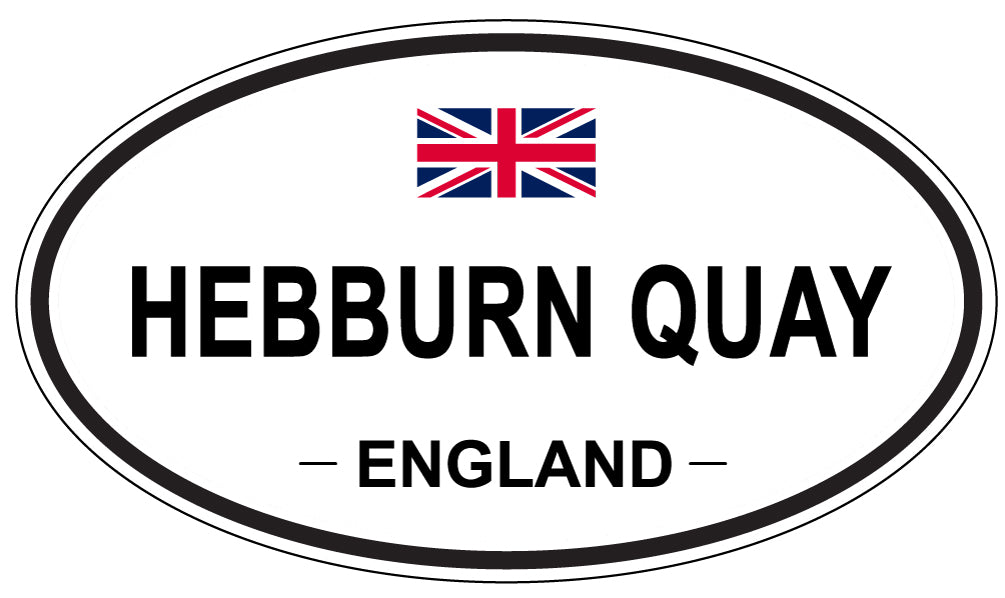 HEBBURN QUAY, ENGLAND - Oval Sticker
