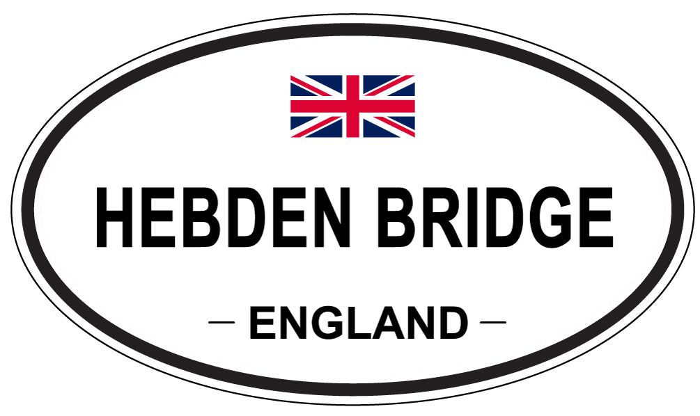 HEBDEN BRIDGE, ENGLAND - Oval Sticker