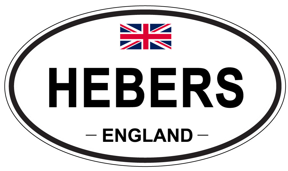HEBERS, ENGLAND - Oval Sticker