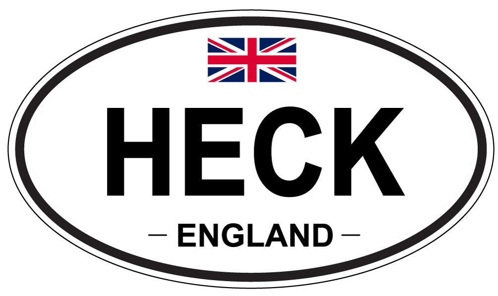 HECK, ENGLAND - Oval Sticker