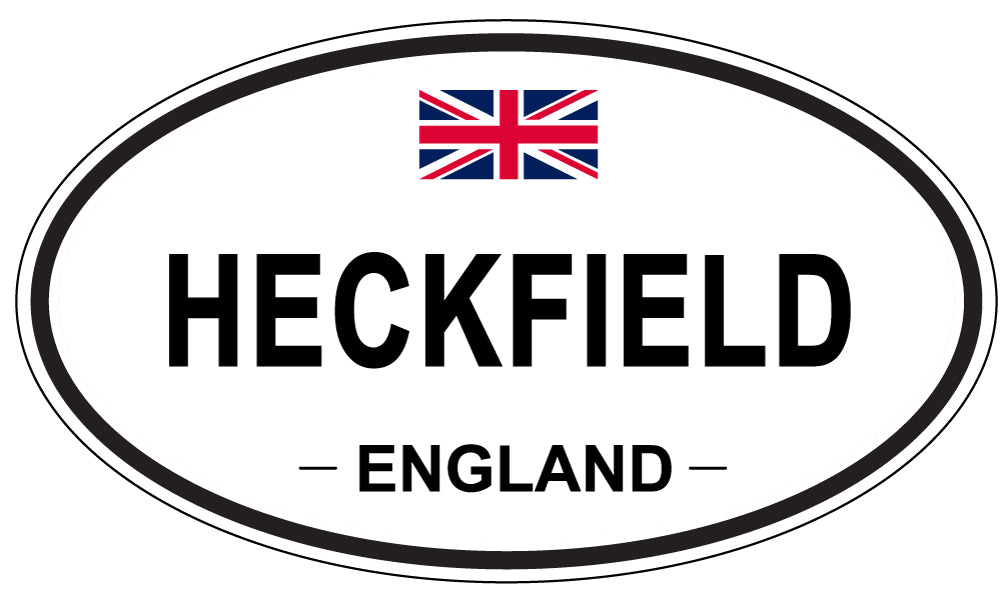 HECKFIELD, ENGLAND - Oval Sticker