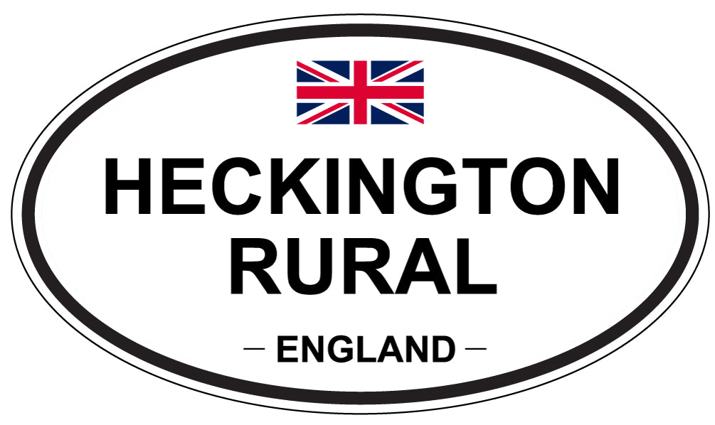 HECKINGTON RURAL, ENGLAND - Oval Sticker