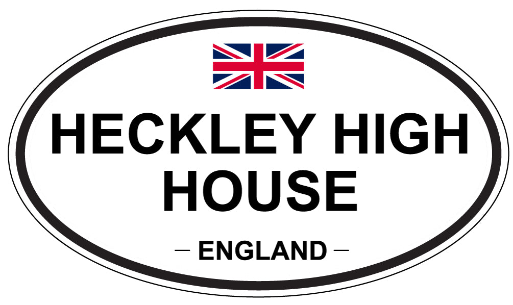 HECKLEY HIGH HOUSE, ENGLAND - Oval Sticker
