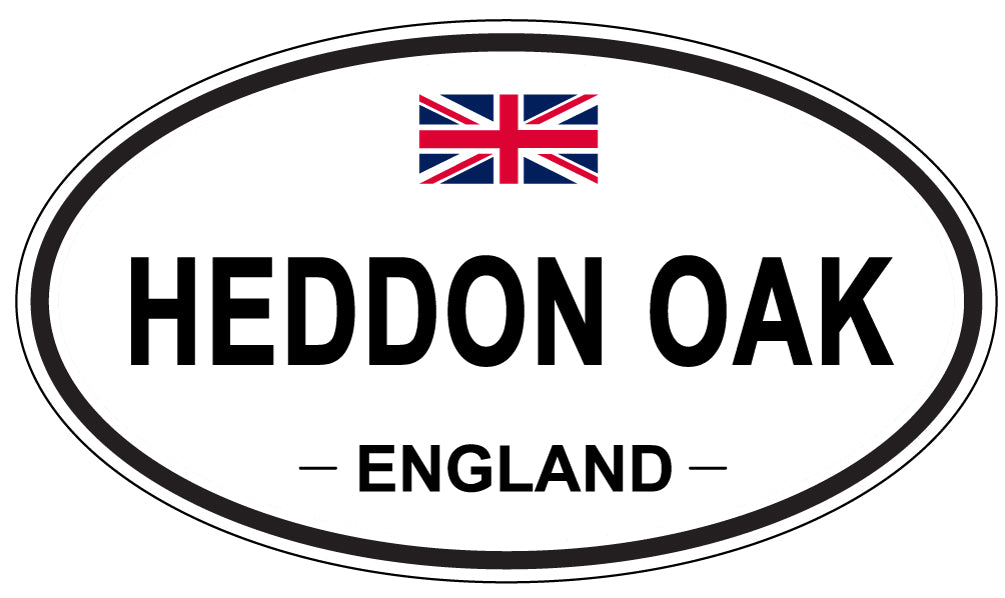 HEDDON OAK, ENGLAND - Oval Sticker