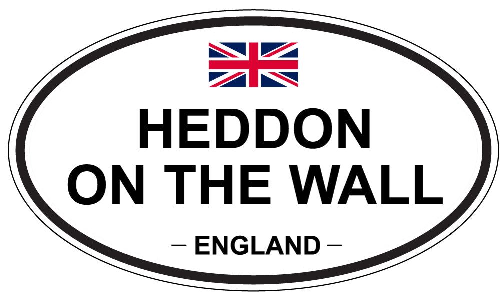 HEDDON ON THE WALL, ENGLAND - Oval Sticker
