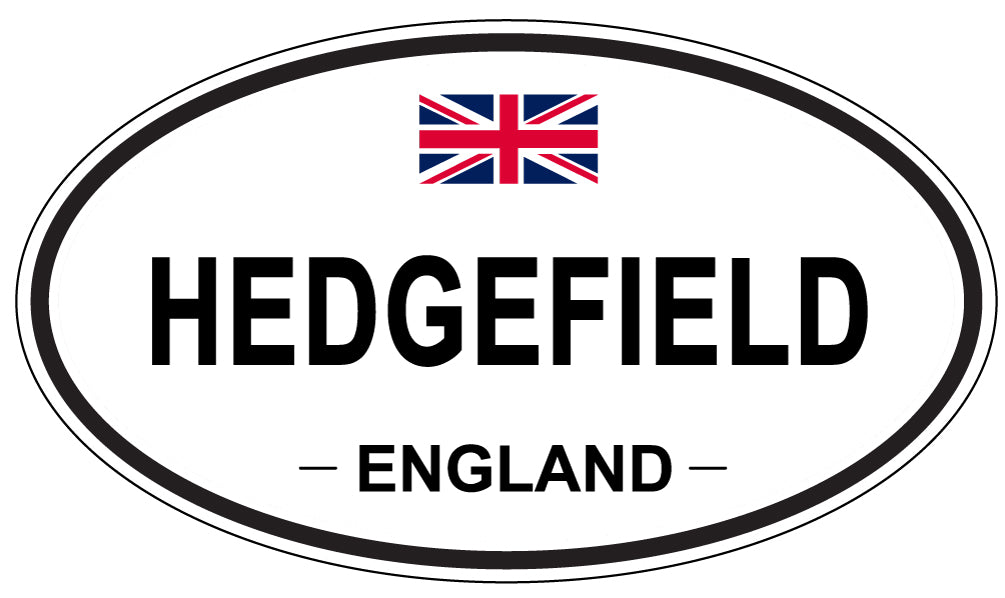 HEDGEFIELD, ENGLAND - Oval Sticker