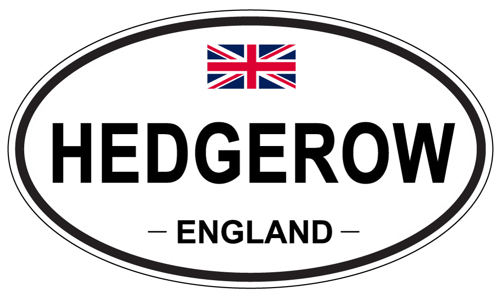 HEDGEROW, ENGLAND - Oval Sticker