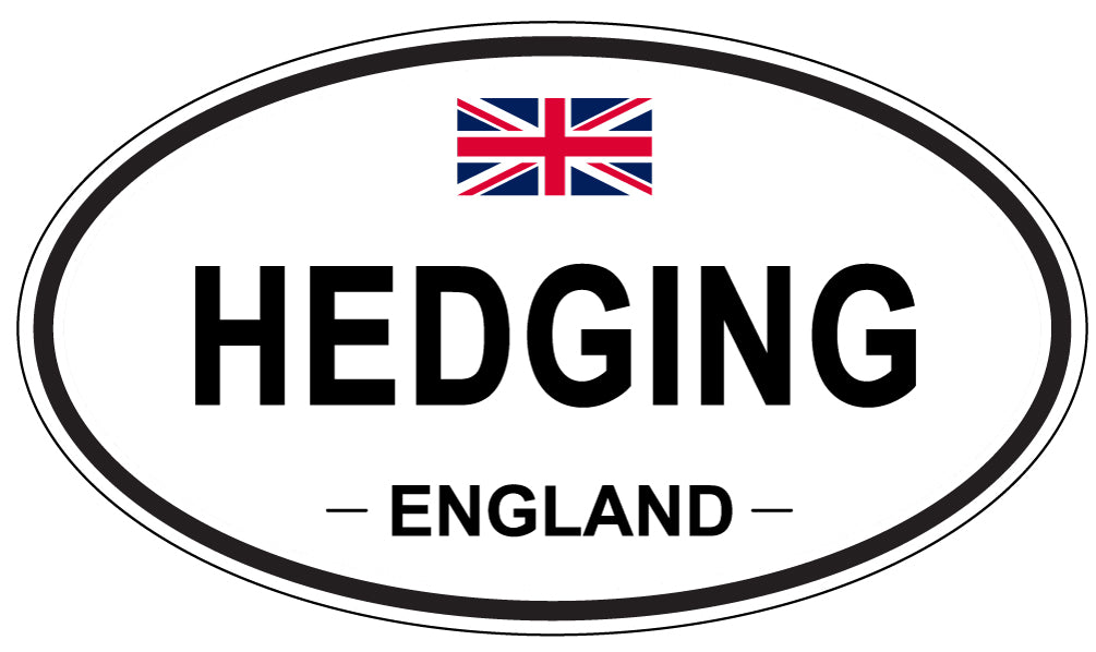 HEDGING, ENGLAND - Oval Sticker