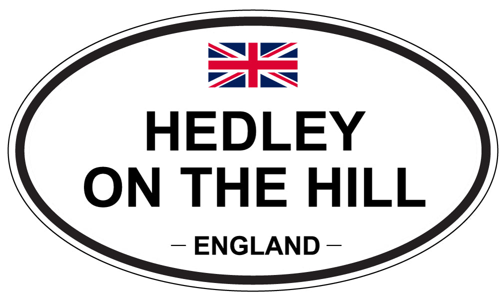 HEDLEY ON THE HILL, ENGLAND - Oval Sticker
