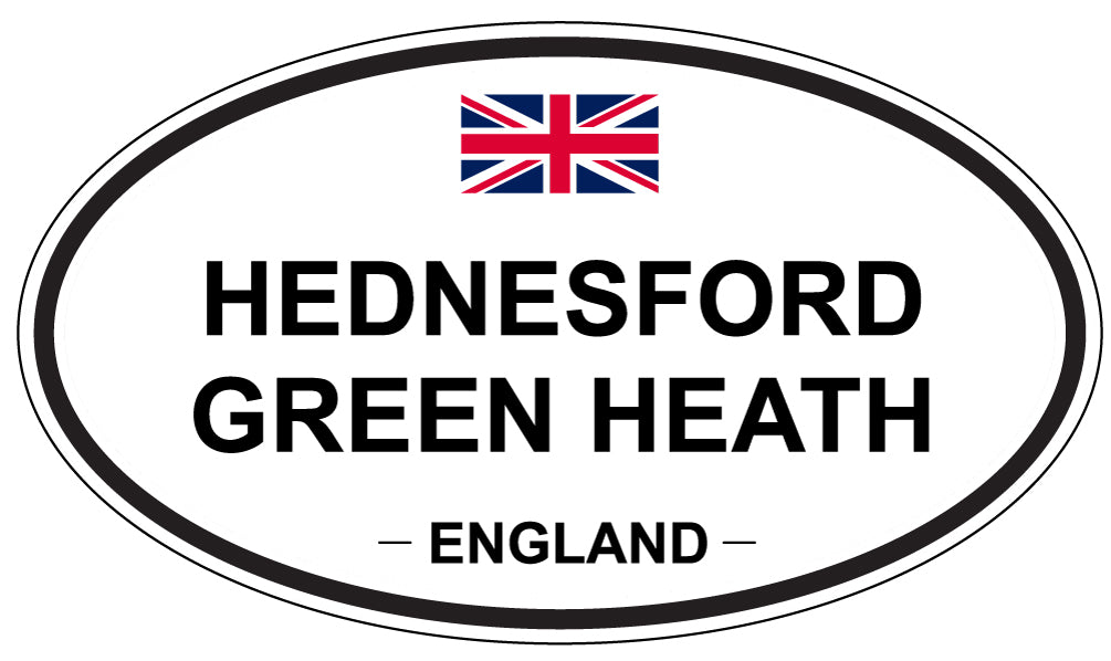 HEDNESFORD GREEN HEATH, ENGLAND - Oval Sticker