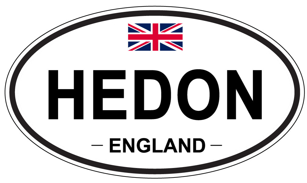 HEDON, ENGLAND - Oval Sticker