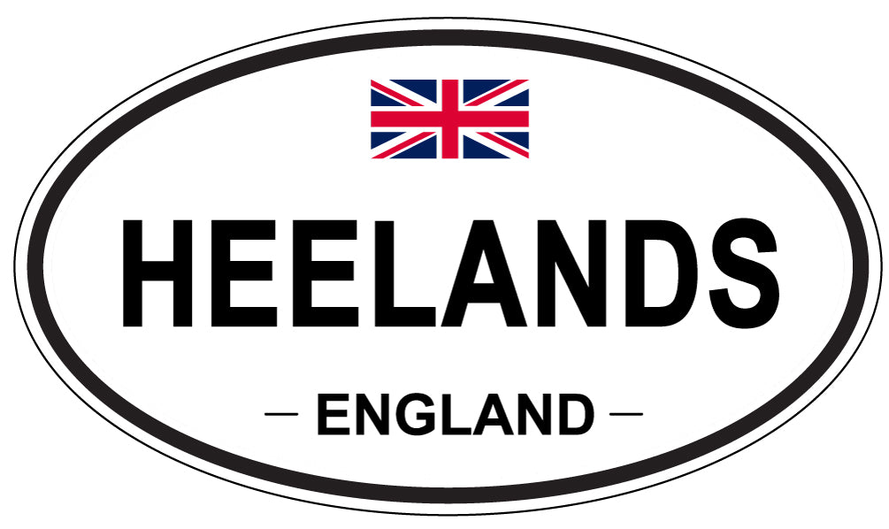 HEELANDS, ENGLAND - Oval Sticker