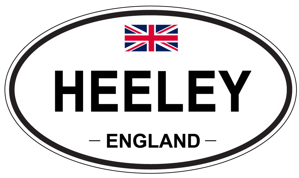 HEELEY, ENGLAND - Oval Sticker