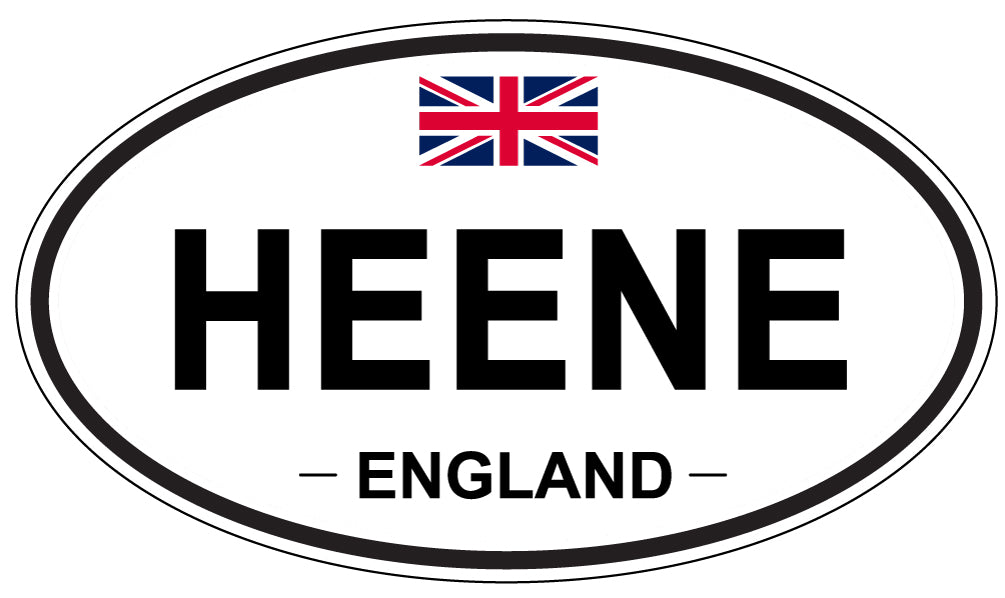 HEENE, ENGLAND - Oval Sticker