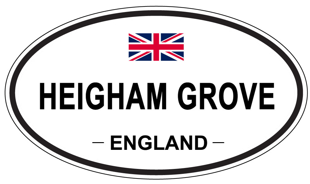 HEIGHAM GROVE, ENGLAND - Oval Sticker