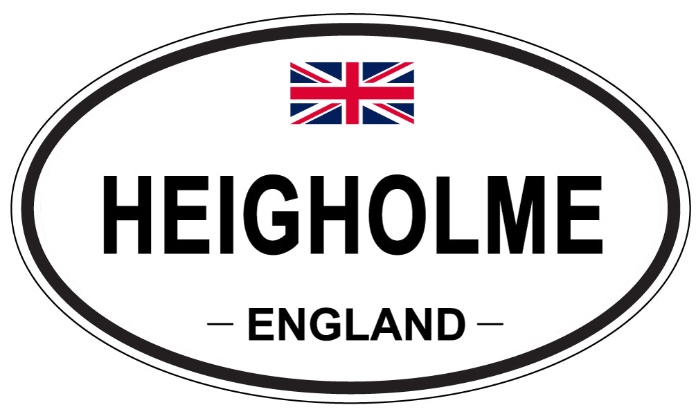 HEIGHOLME, ENGLAND - Oval Sticker