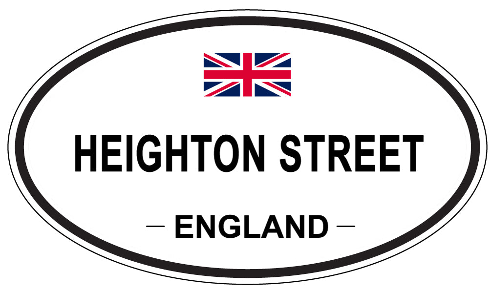 HEIGHTON STREET, ENGLAND - Oval Sticker