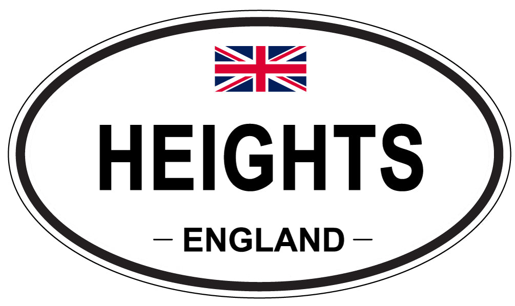 HEIGHTS, England - Oval Magnet