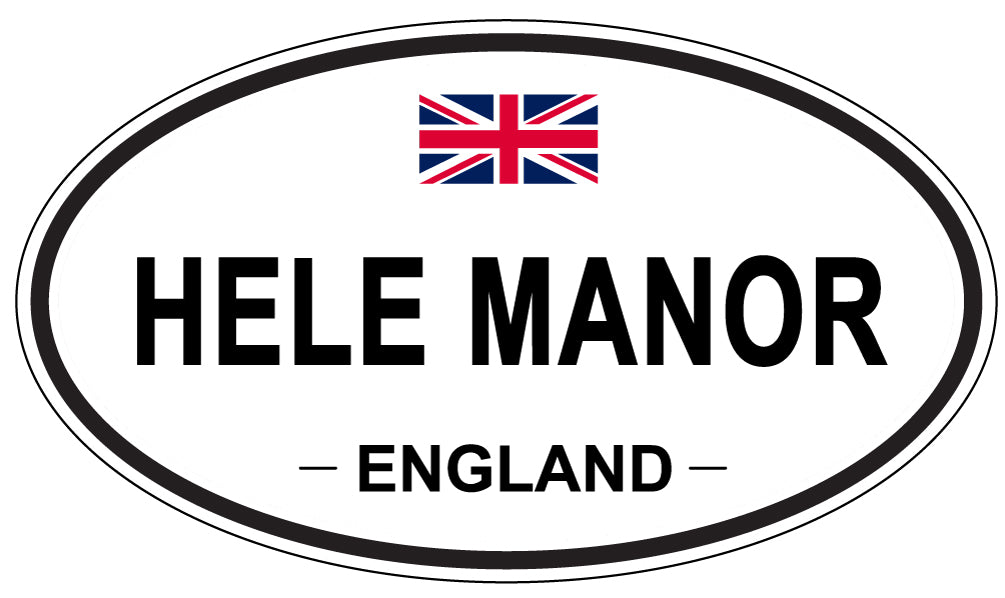 HELE MANOR, ENGLAND - Oval Sticker