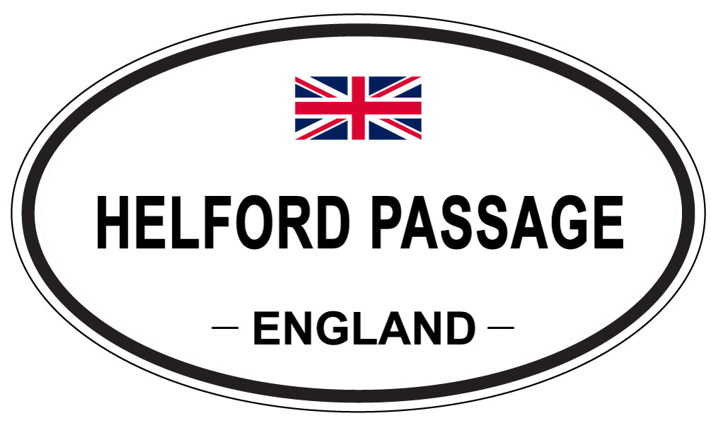HELFORD PASSAGE, ENGLAND - Oval Sticker