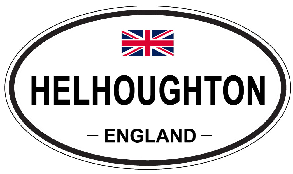 HELHOUGHTON, ENGLAND - Oval Sticker