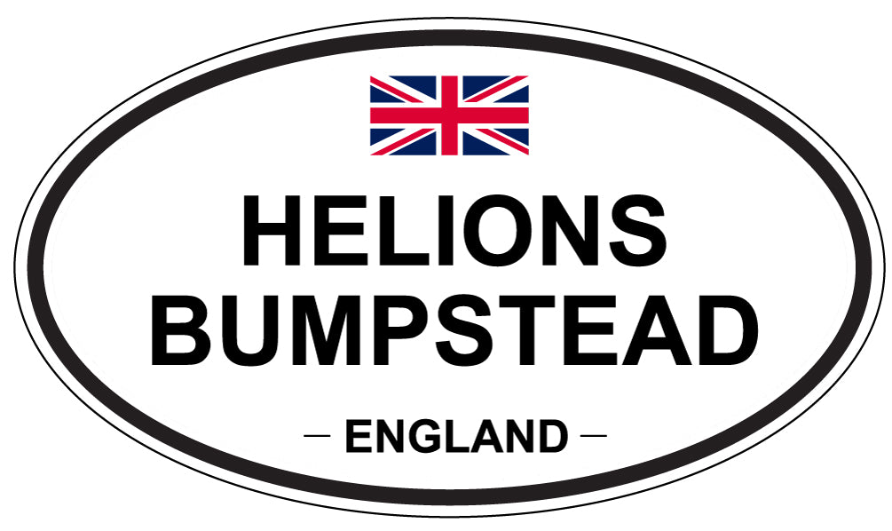 HELIONS BUMPSTEAD, ENGLAND - Oval Sticker