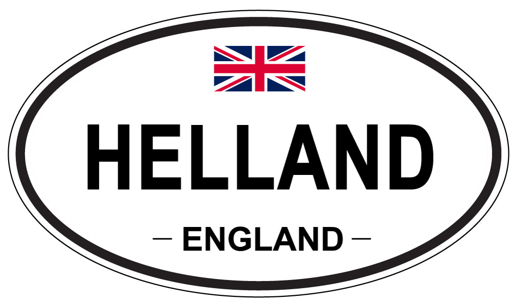 HELLAND, ENGLAND - Oval Sticker