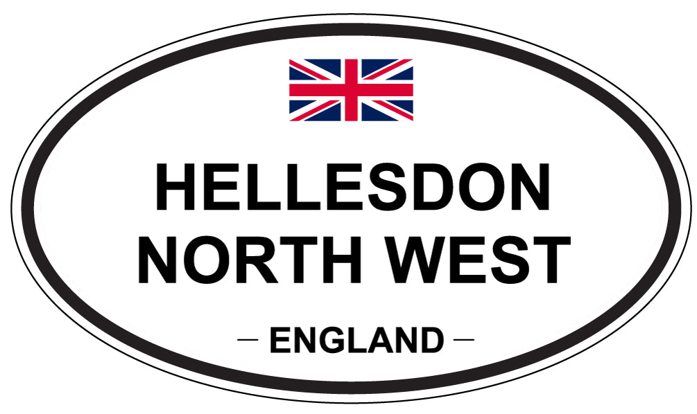 HELLESDON NORTH WEST, ENGLAND - Oval Sticker