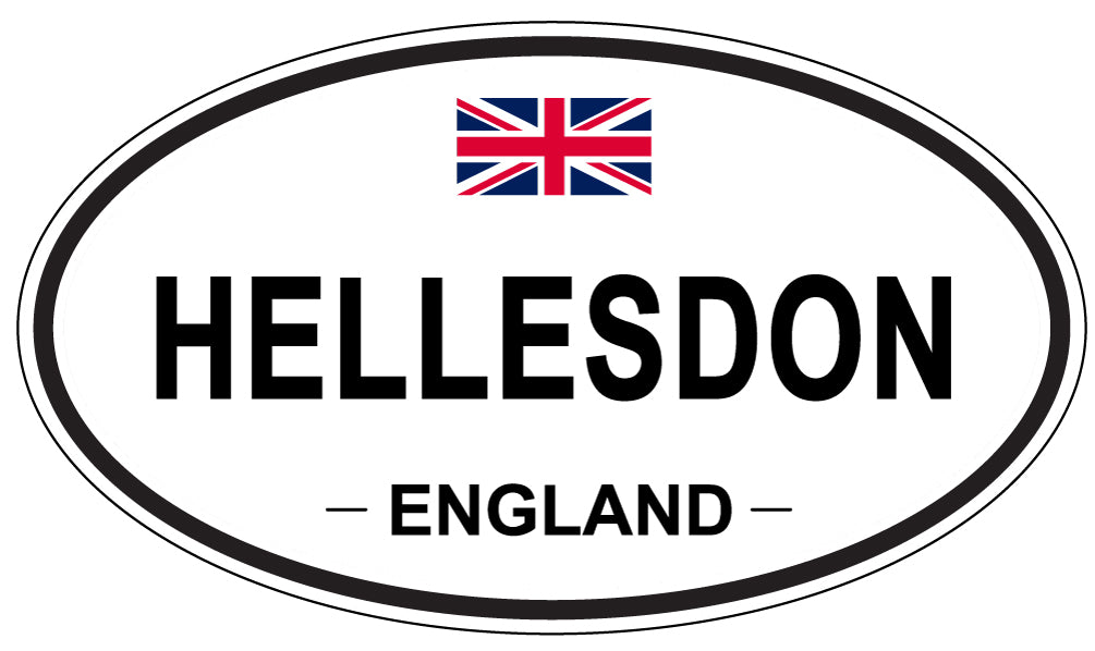 HELLESDON, ENGLAND - Oval Sticker