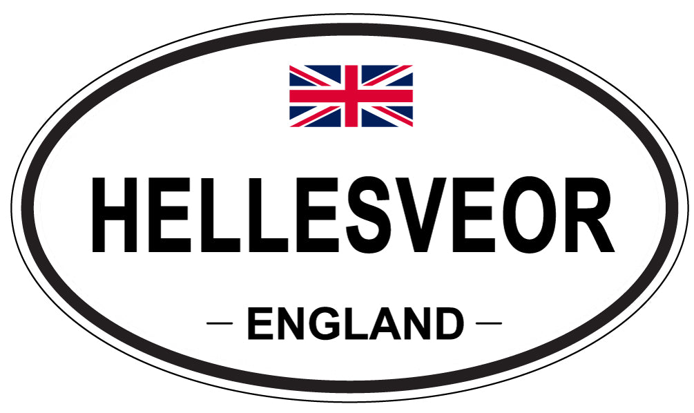 HELLESVEOR, ENGLAND - Oval Sticker