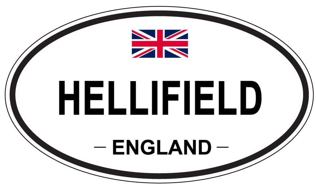 HELLIFIELD, ENGLAND - Oval Sticker