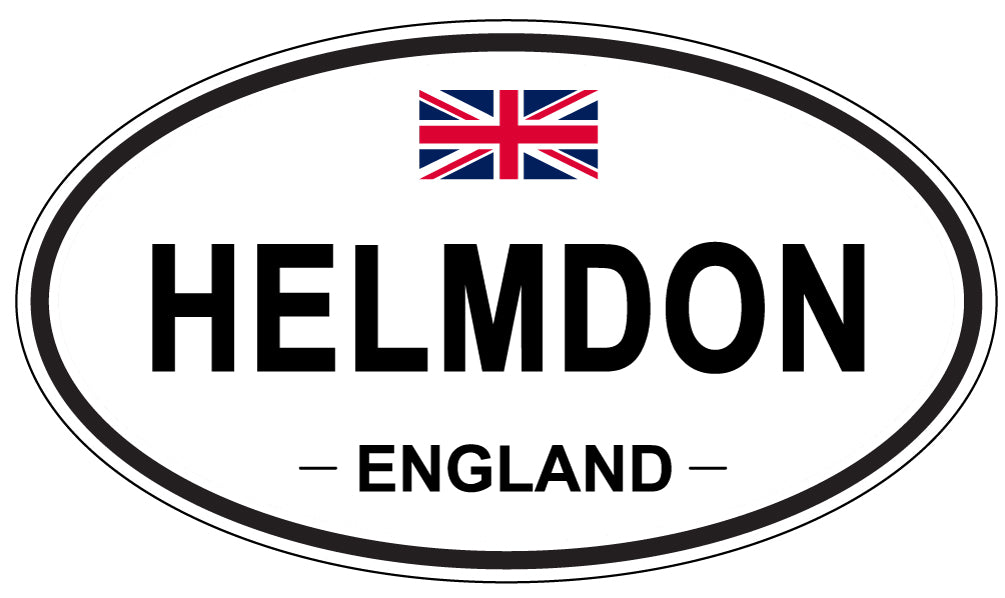 HELMDON, ENGLAND - Oval Sticker