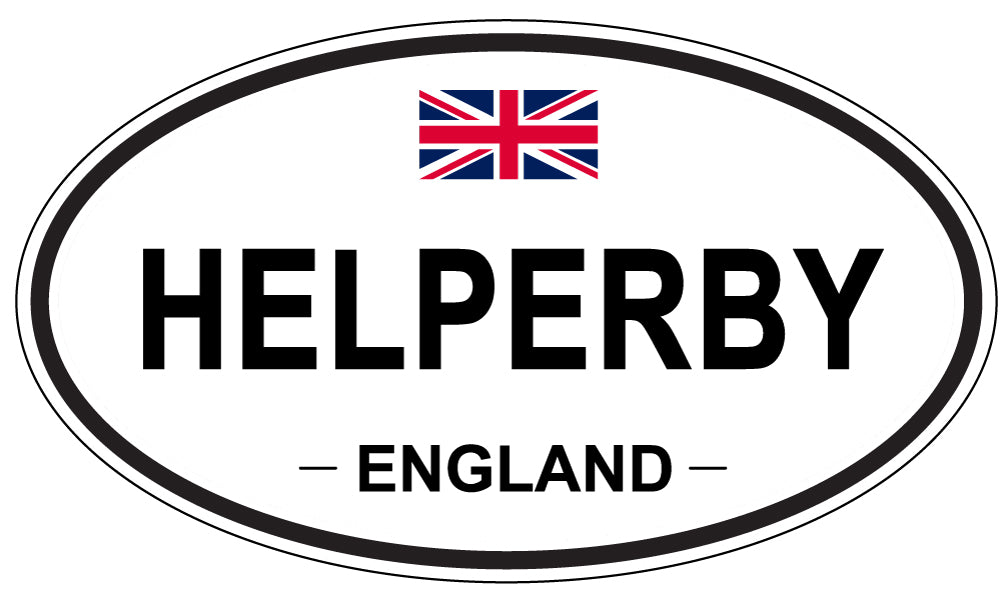 HELPERBY, ENGLAND - Oval Sticker