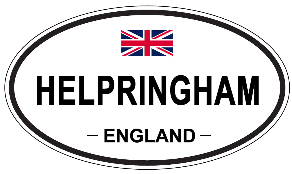 HELPRINGHAM, ENGLAND - Oval Sticker
